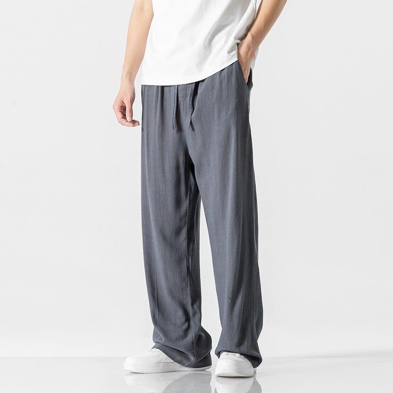 Kirk | Men's Casual Wide Leg Drawstring Pants-Metro Lane Plaza