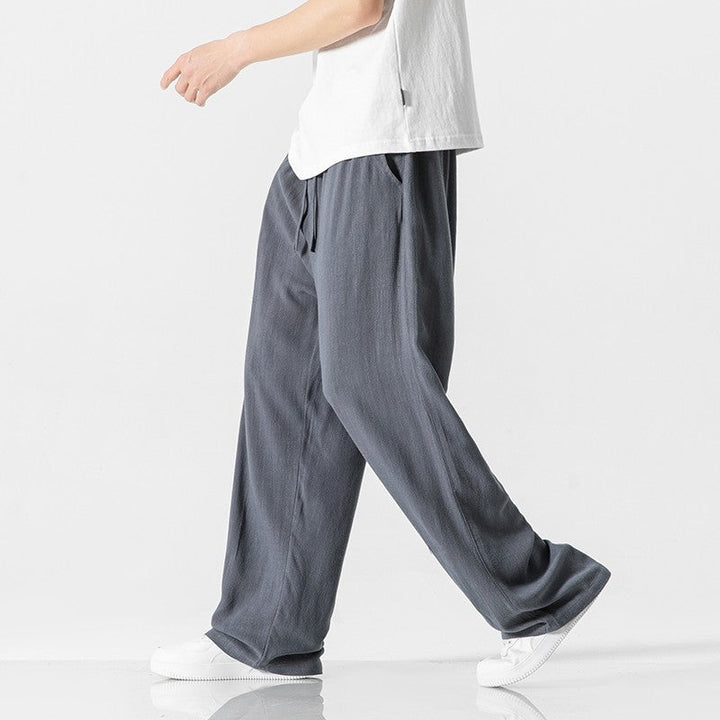 Kirk | Men's Casual Wide Leg Drawstring Pants-Metro Lane Plaza