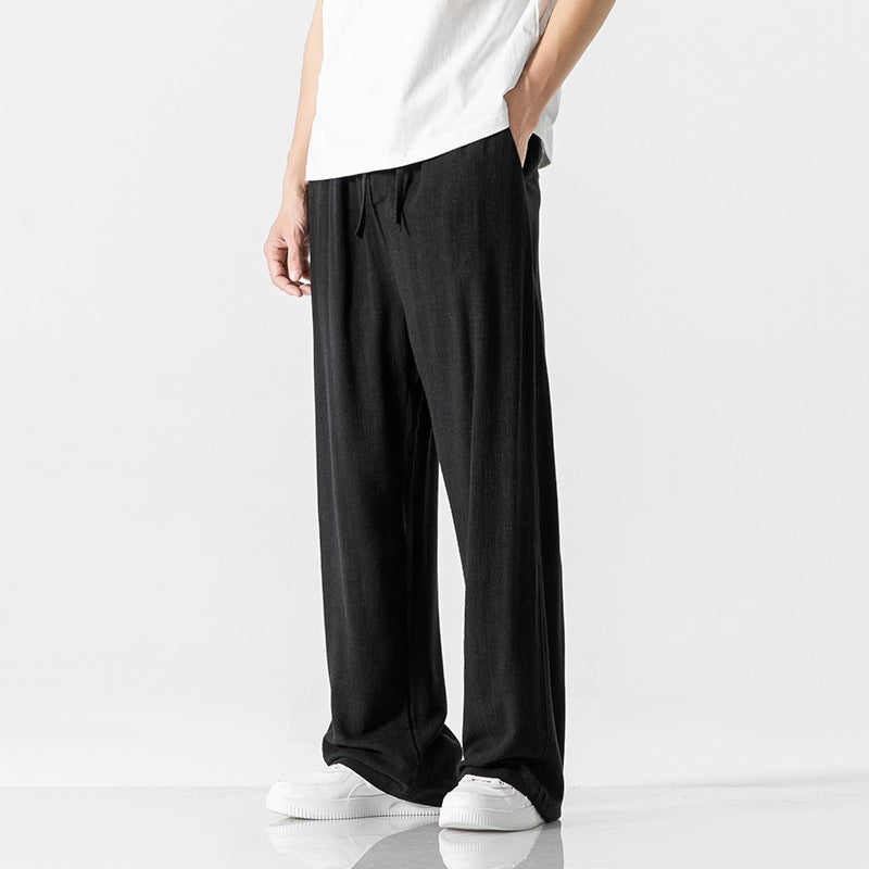 Kirk | Men's Casual Wide Leg Drawstring Pants-Metro Lane Plaza