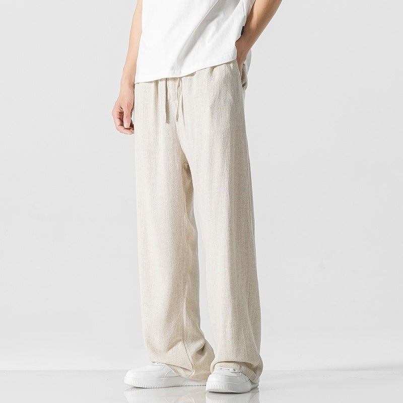 Kirk | Men's Casual Wide Leg Drawstring Pants-Metro Lane Plaza