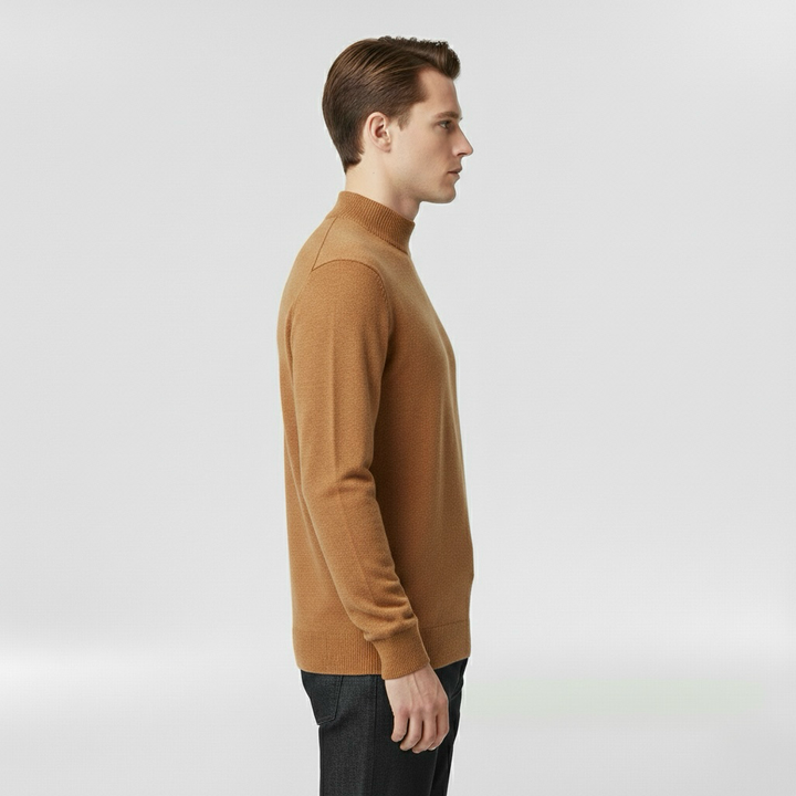 Lekki dzianinowy sweter z okrągłym dekoltem do codziennego użytku