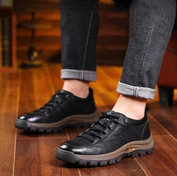Chaussures orthopédiques en cuir pour homme