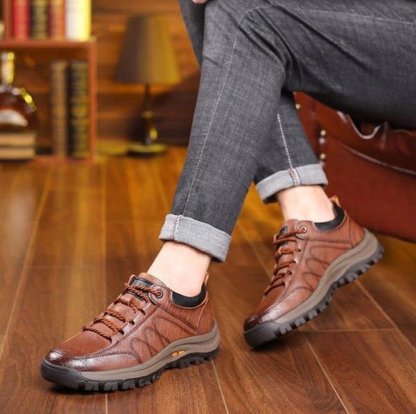 Chaussures orthopédiques en cuir pour homme