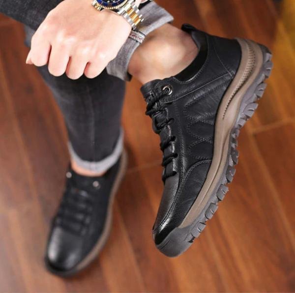 Chaussures orthopédiques en cuir pour homme