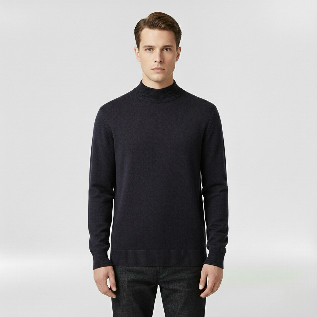 Lekki dzianinowy sweter z okrągłym dekoltem do codziennego użytku