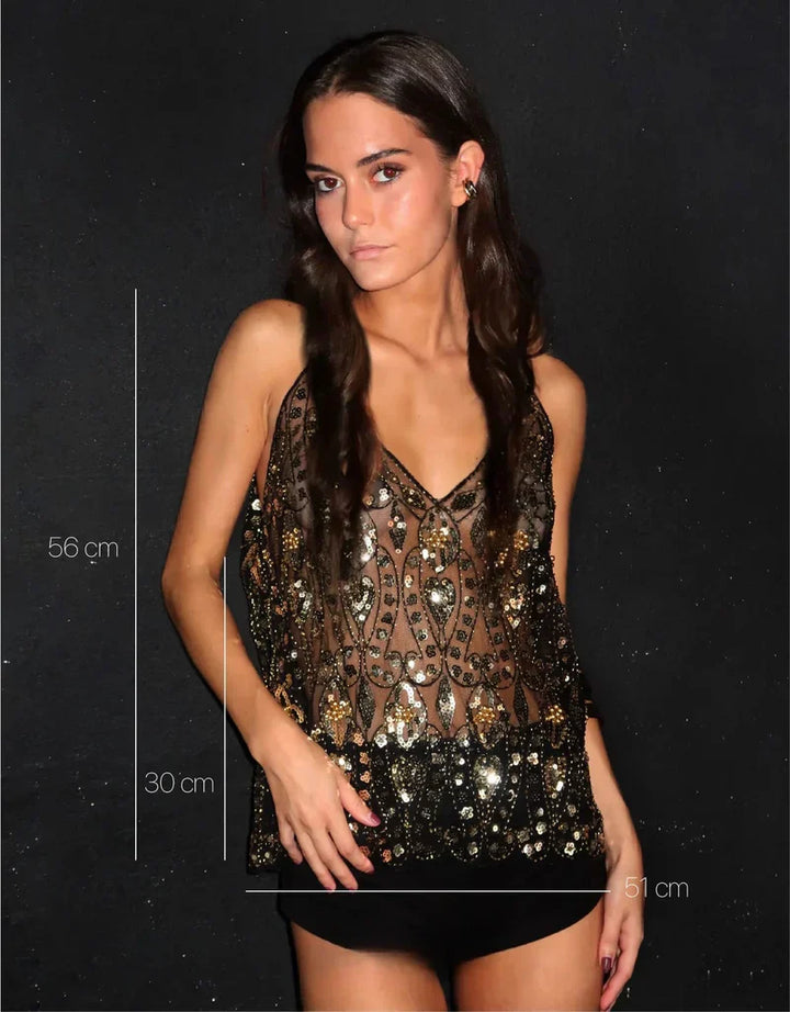 Kate Top Mujer – Elegante Top con Detalles Ornamentales y Corte Cómodo
