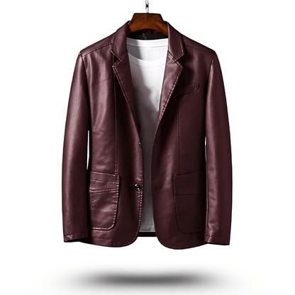 Blazer Clásico de Cuero para Hombre | Chaqueta Casual Elegante