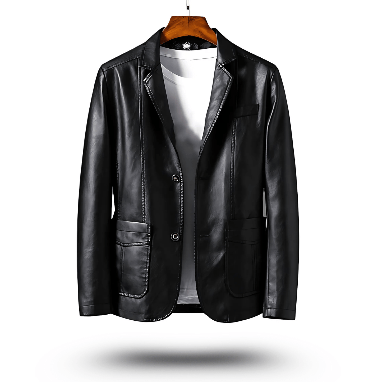 Blazer Clásico de Cuero para Hombre | Chaqueta Casual Elegante