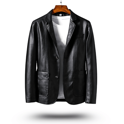 Blazer Clásico de Cuero para Hombre | Chaqueta Casual Elegante