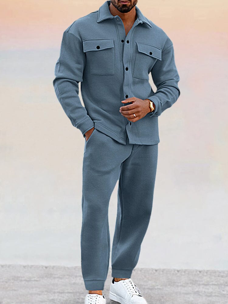 Conjunto de Chándal de Punto para Hombre | Chaqueta y Pantalones Jogger
