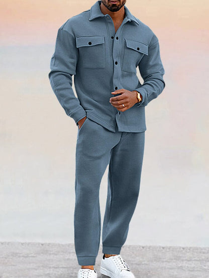 Conjunto de Chándal de Punto para Hombre | Chaqueta y Pantalones Jogger