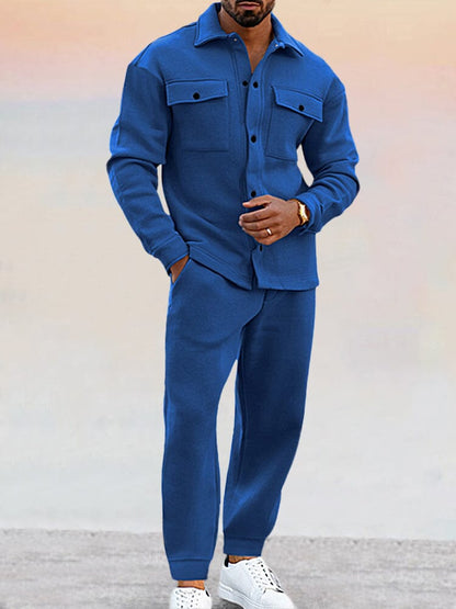 Conjunto de Chándal de Punto para Hombre | Chaqueta y Pantalones Jogger