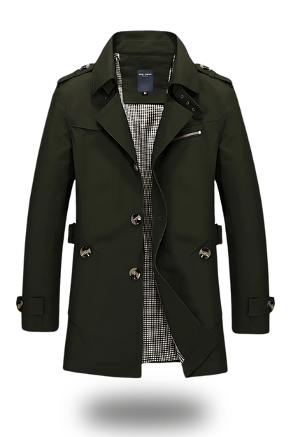 Abrigo Trench Clásico para Hombre | Chaqueta Ligera de Primavera