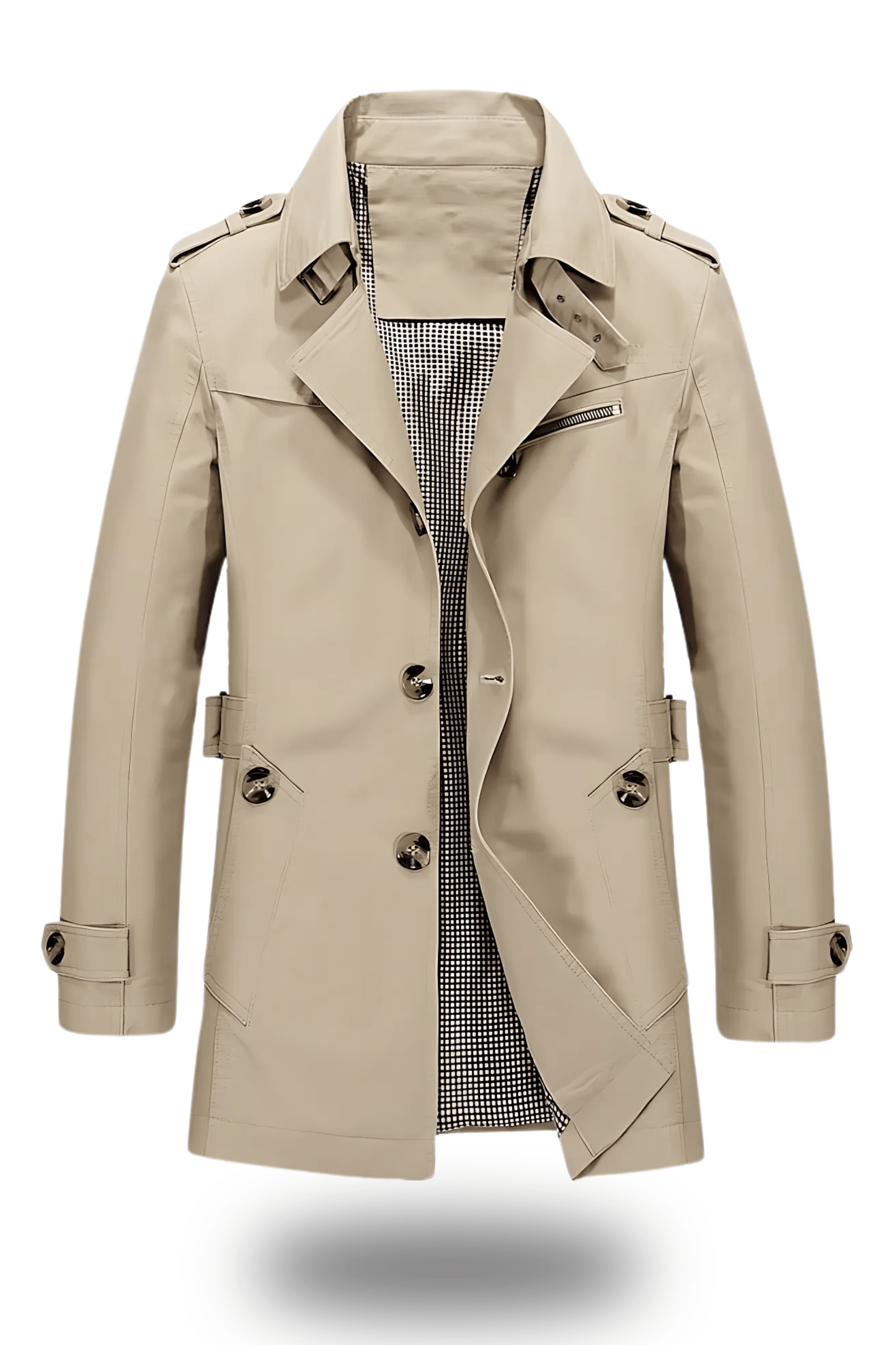 Abrigo Trench Clásico para Hombre | Chaqueta Ligera de Primavera