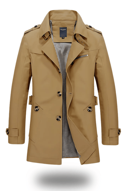 Abrigo Trench Clásico para Hombre | Chaqueta Ligera de Primavera