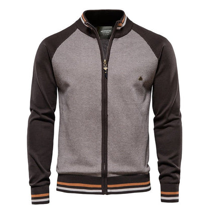 Chaqueta de Punto Slim-Fit para Hombre | Casual Ligera con Cremallera