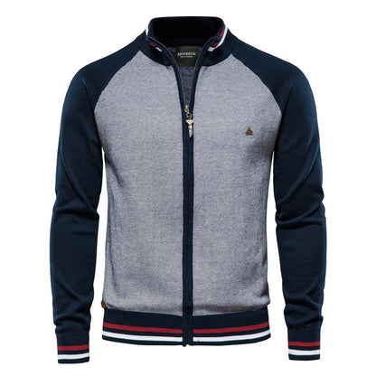 Chaqueta de Punto Slim-Fit para Hombre | Casual Ligera con Cremallera