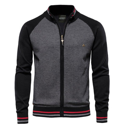 Chaqueta de Punto Slim-Fit para Hombre | Casual Ligera con Cremallera