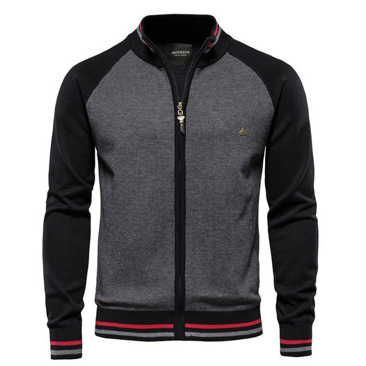 Chaqueta de Punto Slim-Fit para Hombre | Casual Ligera con Cremallera