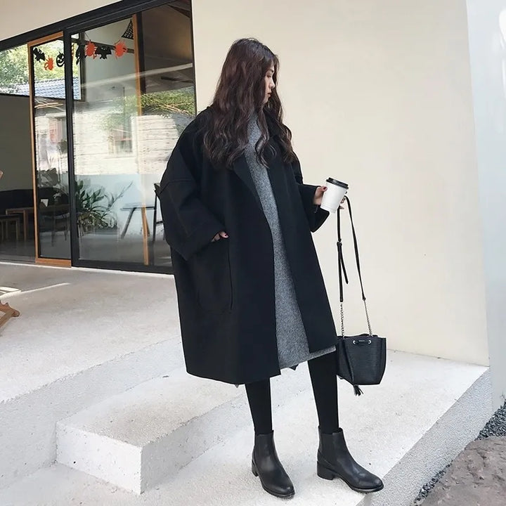 Oversized Wool Coat for Women | Trench Style