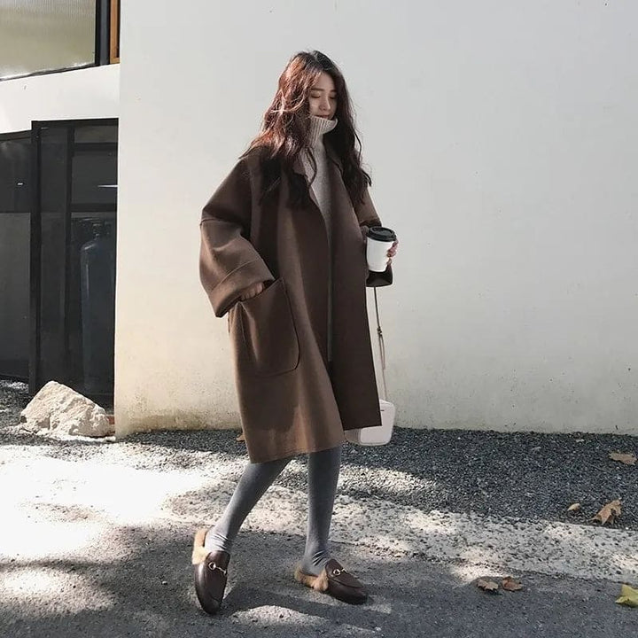 Oversized Wool Coat for Women | Trench Style