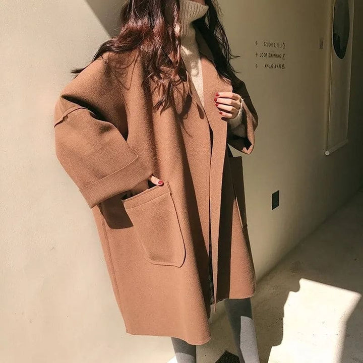 Oversized Wool Coat for Women | Trench Style