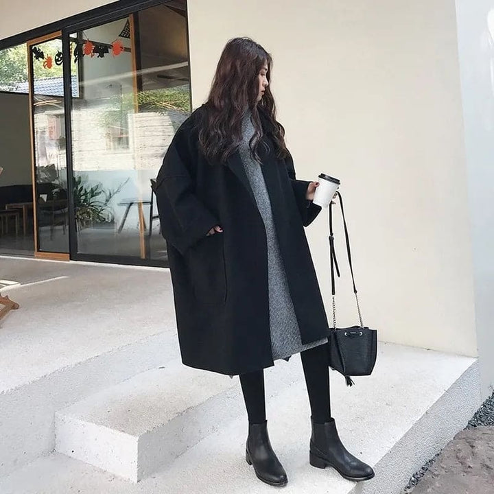 Oversized Wool Coat for Women | Trench Style