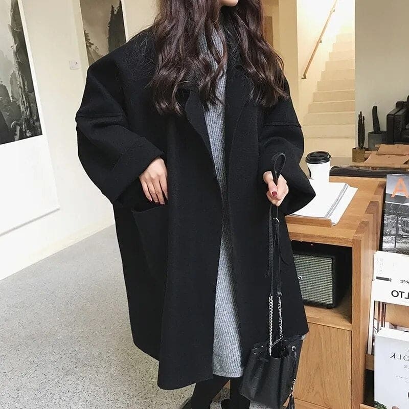 Oversized Wool Coat for Women | Trench Style