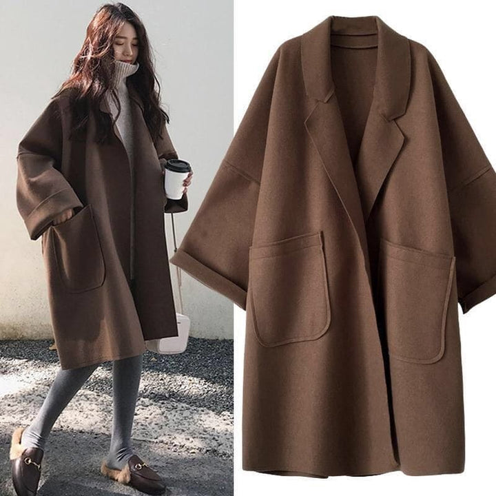 Oversized Wool Coat for Women | Trench Style