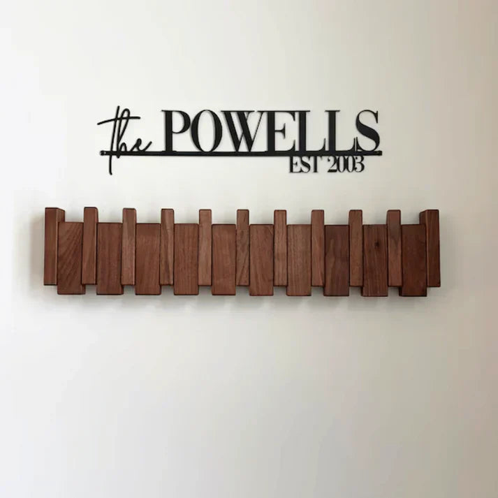 Perchero de Pared Inspirado en Piano Organizador Moderno