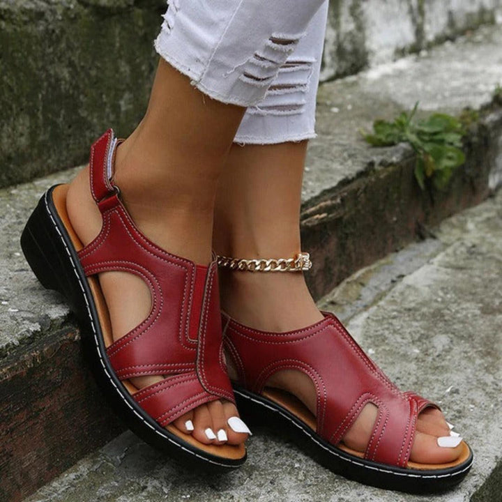 Sandalias de plataforma de primavera para mujer con diseño recortado