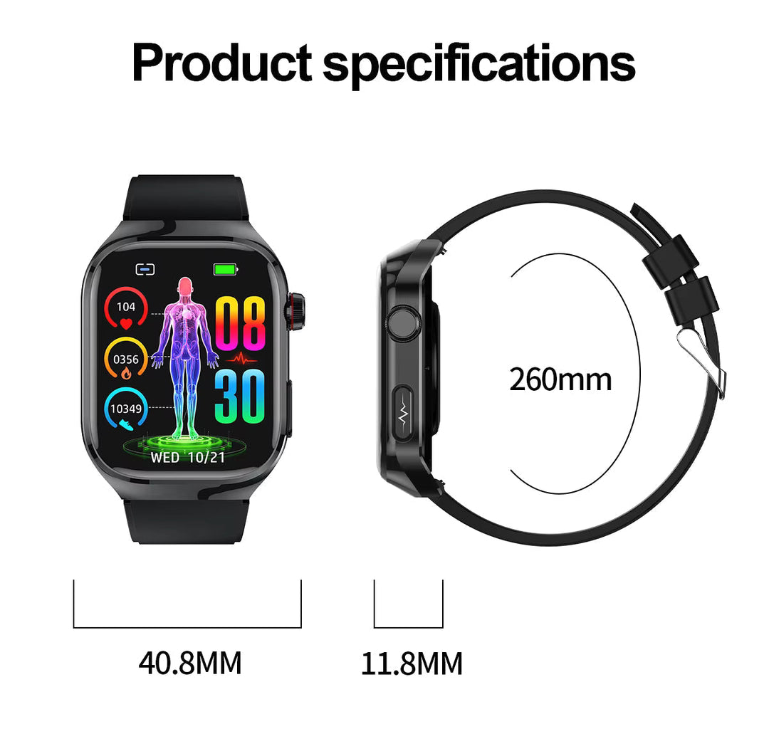 Orologio NexaPulse per Zucchero nel Sangue, ECG, Acido Urico, Bluetooth