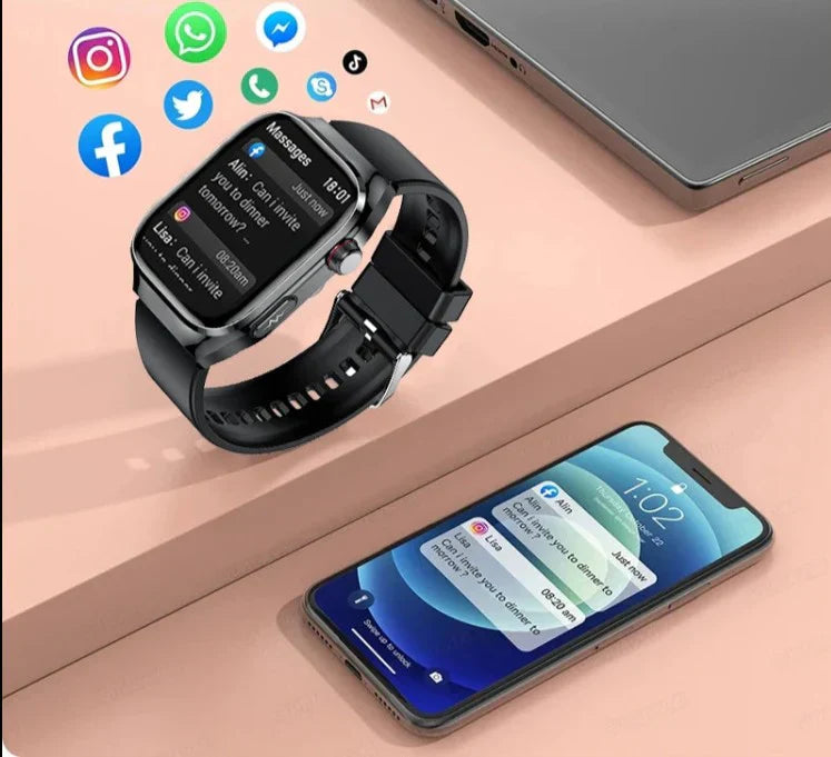 Orologio NexaPulse per Zucchero nel Sangue, ECG, Acido Urico, Bluetooth
