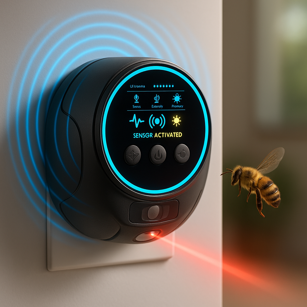 Ultraschall-Abwehrmittel für Bienen und Wespen Breevo mit 360-Grad-Abdeckung