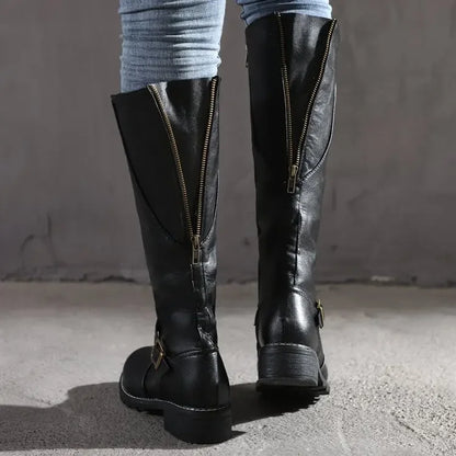 Botas Clásicas de Mujer hasta la Rodilla | Detalle de Hebilla Elegante