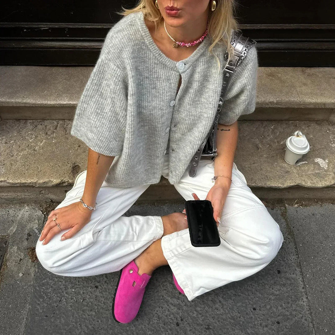 Cardigan a Maglia a Maniche Corte per Donne | Elegante e Morbido