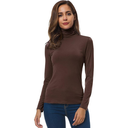 Top de Cuello Alto Ajustado para Mujeres | Elástico