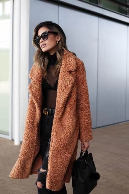 Long Teddy Coat for Women | Warm Winter