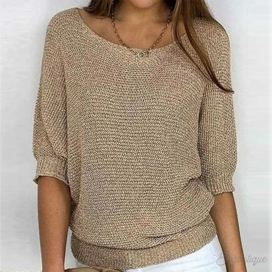 Willemyn Jersey Mujer | Suéter de Invierno con Cuello Redondo