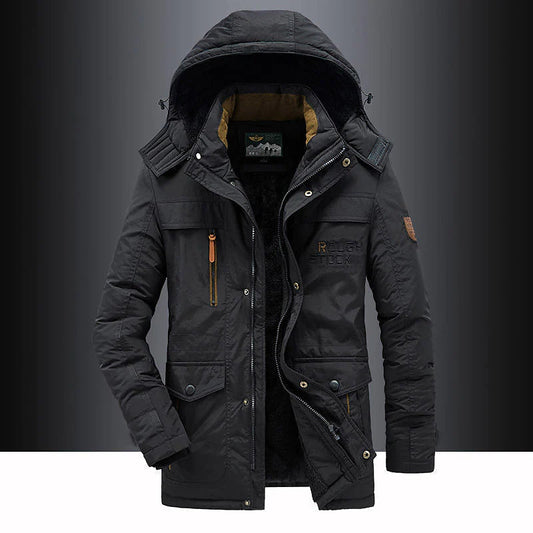 Hudson Parka Invierno Hombre | Abrigo Largo con Capucha y Corte Recto