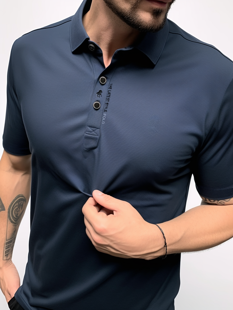 Men's Stretch Polo T-Shirt – Wrinkle-Free Comfort Wear-Metro Lane Plaza