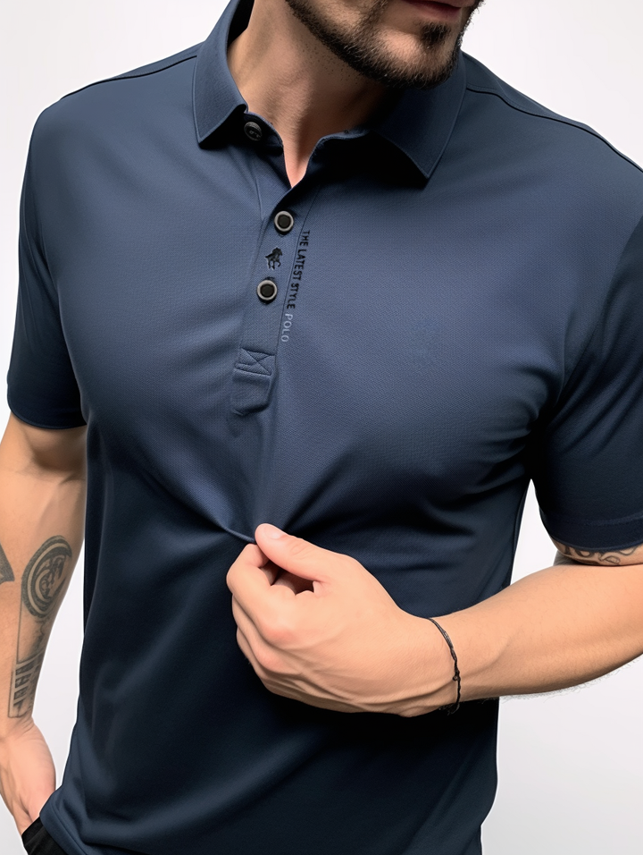 Men's Stretch Polo T-Shirt – Wrinkle-Free Comfort Wear-Metro Lane Plaza