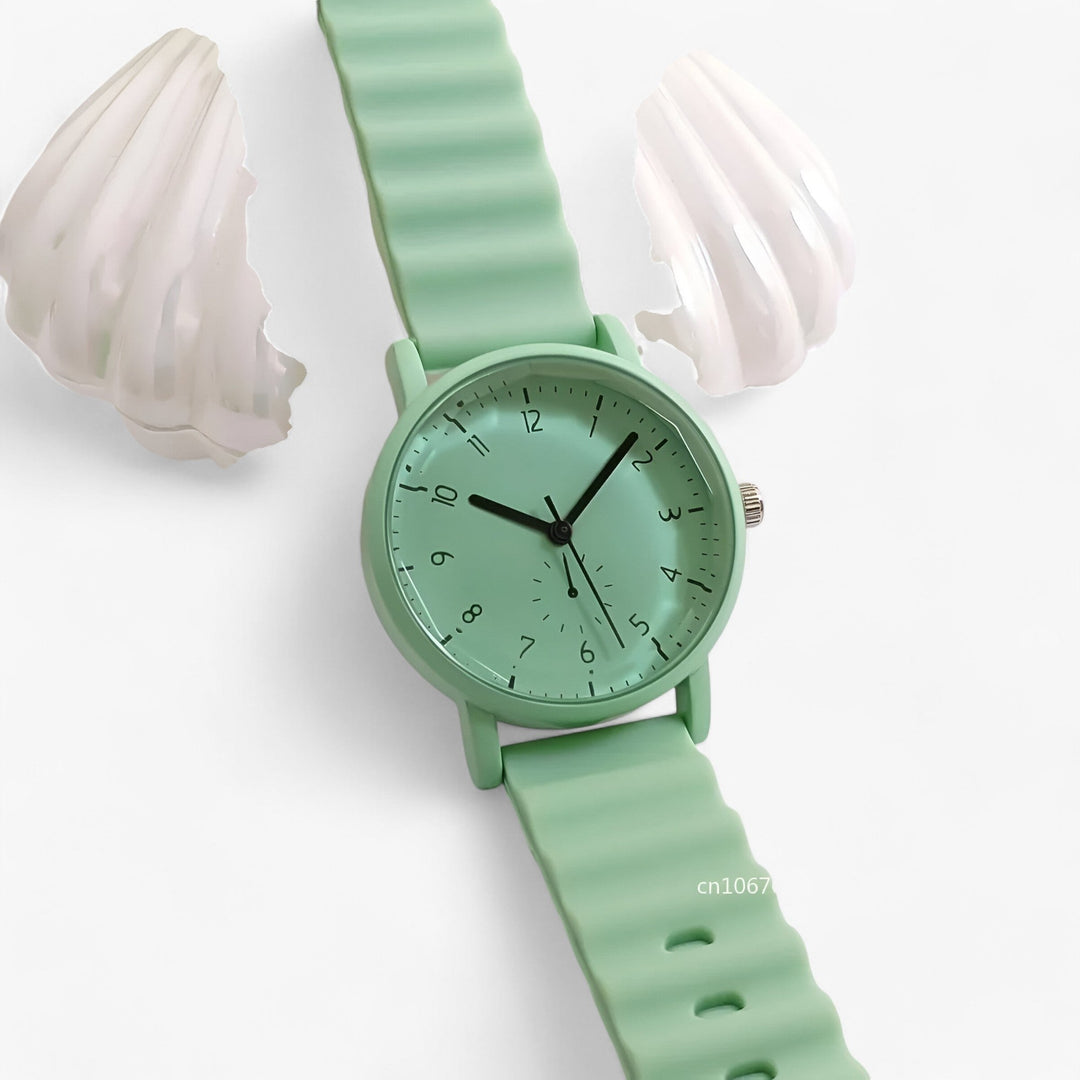 Reloj Jelly Mina – Reloj de Cuarzo Colorido con Elegante Correa de Silicona en Olas