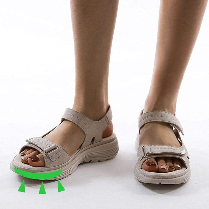 Sandalias ortopédicas para mujer con soporte de arco y tiras ajustables
