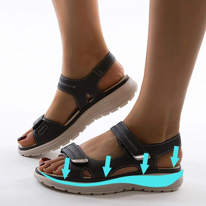 Sandalias ortopédicas para mujer con soporte de arco y tiras ajustables